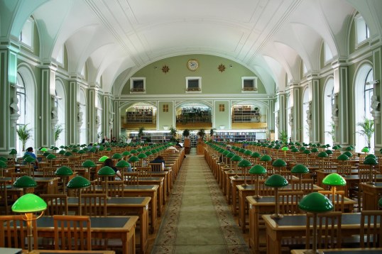 The reading room in the Library of Russia